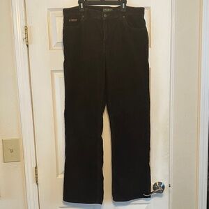 Eddie Bauer dark brown coffee chocolate corduroy bootcut high rise women’s 10 12